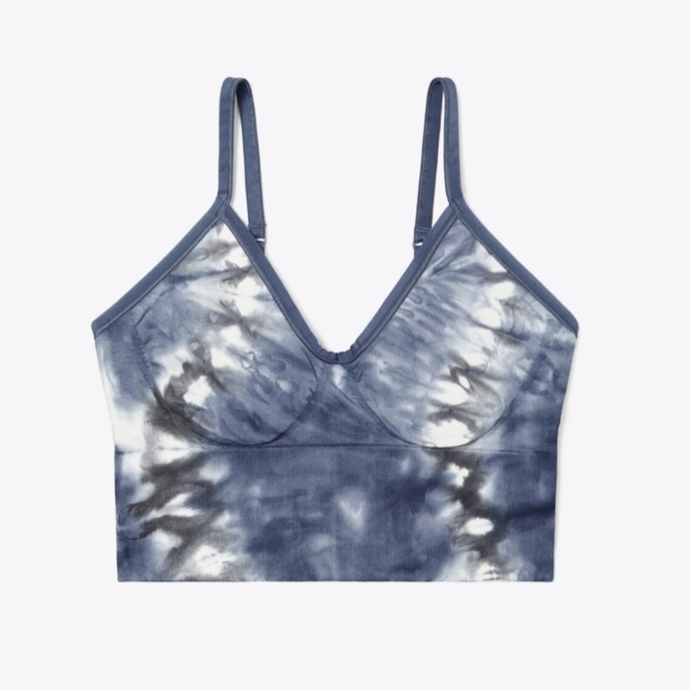 Tory Burch Sport Tie-Dye Seamless Long Bralette Style Number 78439 Athleisure - Picture 1 of 10